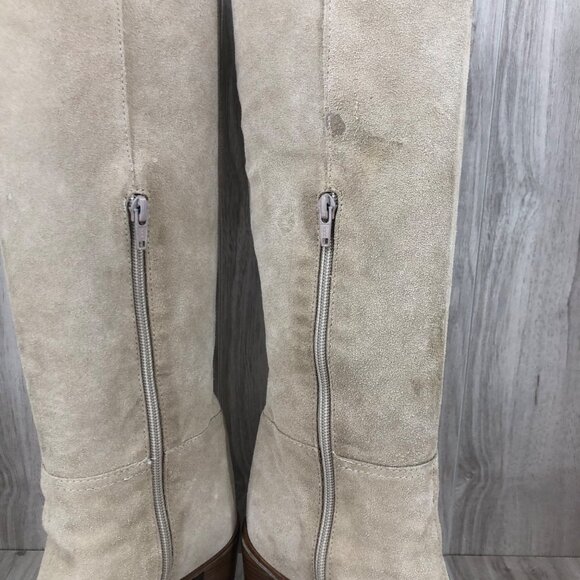 Nine West Boots Womens 7M Light Tan Pull On Knee High Boots - Picture 9 of 15